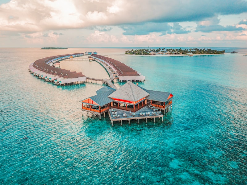 Turquoise ocean waters over coral reef